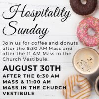 August 30 2026 Hospitality Sunday